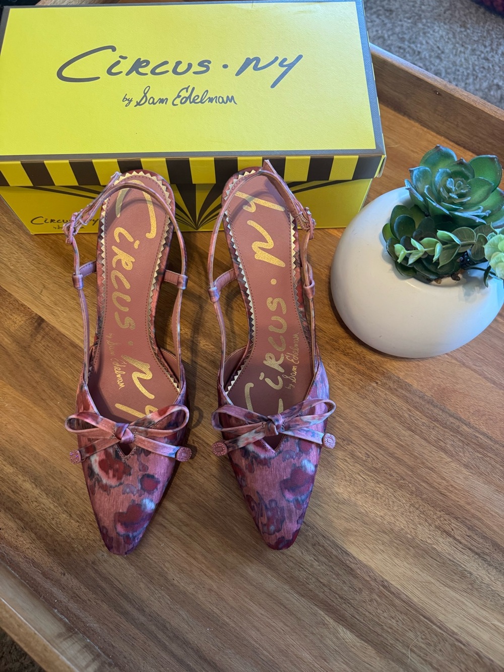 Circus by Sam Edelman Mauve Pink Burgandy Slingback Pumps